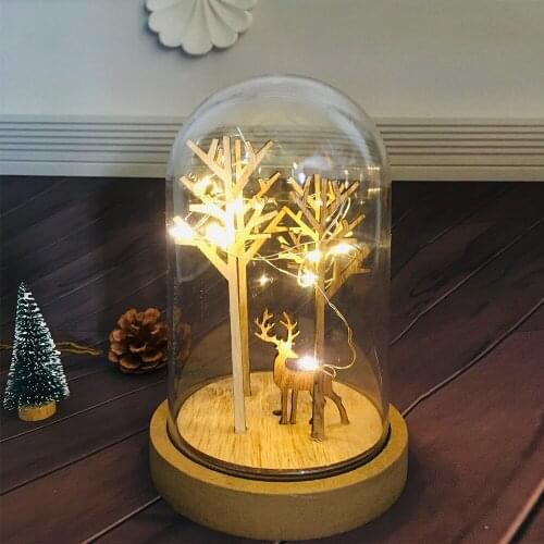 15 LED lights Four Tree And Deer Style String Light Desk Lamp Gift Decoration by Table Lamp Battery Powered Fairy Light
