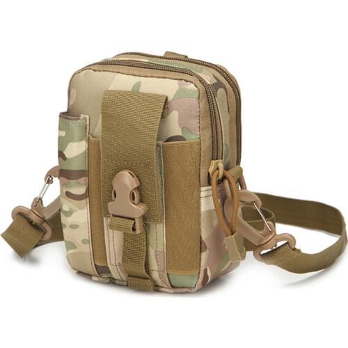 Outdoor Sports Climbing Running Tactical Waist Bag Molle One Shoulder Bags Belt Pack Travel Messenger Bag 6 Inch Phone Pockets