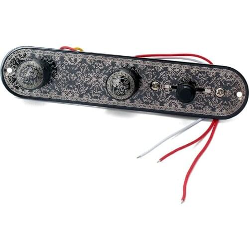 Tele Electric Guitar Zinc Alloy Wired Control Plate With 3-Way Switch Knob Replacement Spare Parts