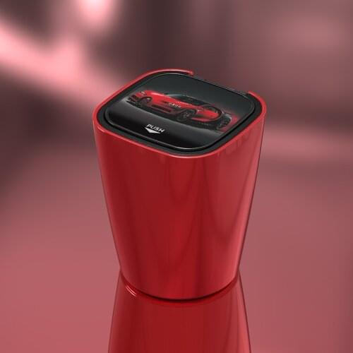 Car interior supplies, car ashtray, creative double inner box, car ashtray with light, car ashtray