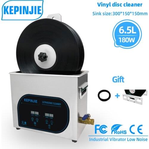 Ultrasonic LP Vinyl Record Cleaner Ultrasound Machine Phonograph Disc CD-ROM Remove Dust Dirt Move Up And Down High-Power 40Khz