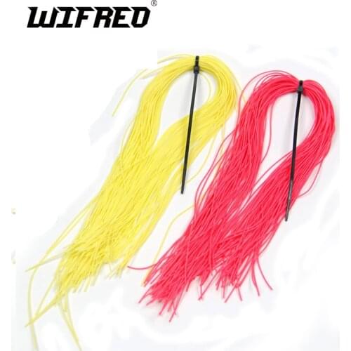 Wifreo 1Pack Fly Tying Material Rubber Strings Popper Spider Legs Fishing Flies Red Yellow Color for Option