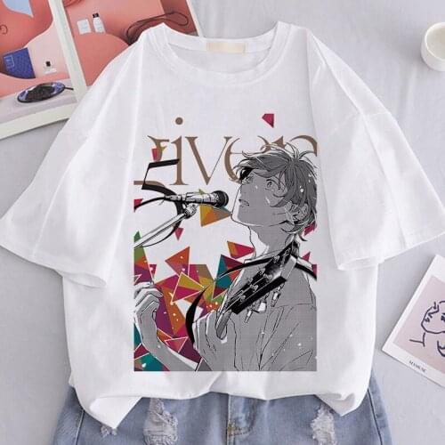 Given Graphic Print T-shirt Women Tee Harajuku Aesthetic White Top Japan Anime Tshirt 2021 New Summer Fashion Y2k Female T Shirt