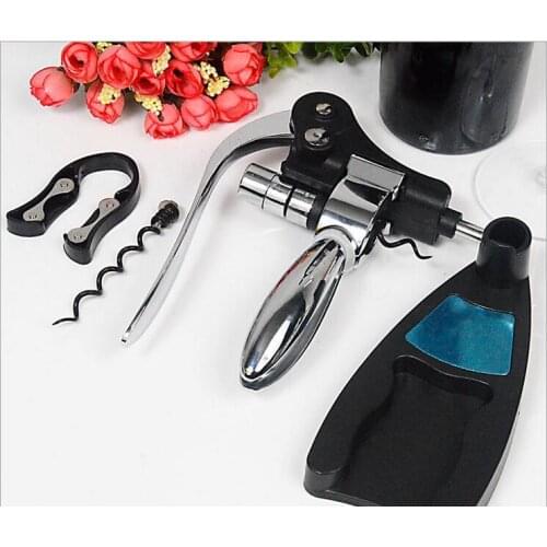 10PCS/LOT High Quality Rabbit Red Wine Opener Tool Cork Bottle Tire Corkscrew Pourer Set