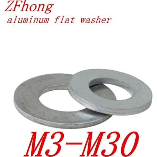 100pcs/lot M4 M5 M6 M7 M8 M10 M12 M14 M16 M17 M18 M20 aluminum flat sealing washer gasket thickness 2mm
