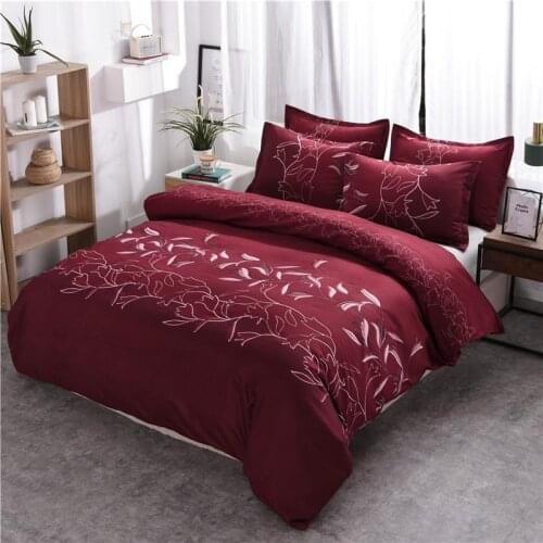 33 Home Textile Bedding Set Plain Simple Print Flower funda nordica cama 135 Comfortable Duvet Cover Set quilts 150