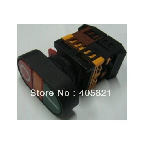 5Pcs/Lot AS-25N APBB-25N double head push switch with lamp On-off button building block type 25MM double button