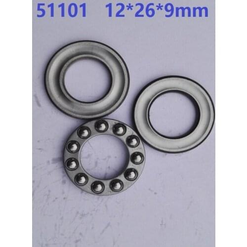 50pcs 51101 Axial Ball Thrust Bearing plane thrust ball bearing 12x26x9mm