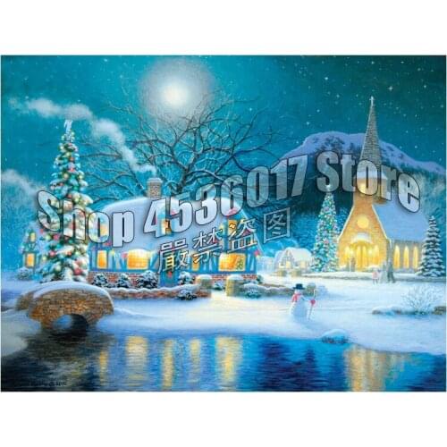 5D,DIY,Diamond Painting,Country Snowfall,scenery,Houses,Full,Diamond Embroidery,Needlework,Rhinestones,Mosaic,Cross Stitch