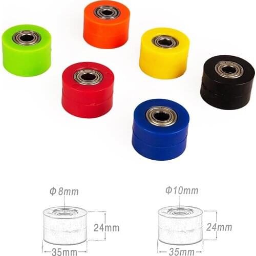 8mm 10mm Chain Roller Tensioner Pulley Wheel Guide For CRF YZF RMZ KLX Kayo BSE Motorcycle Motocross Pit Dirt Bike