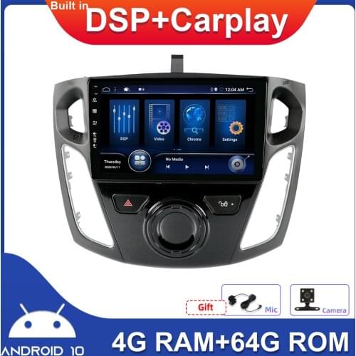 9" Car Multimedia Player 2 Din Car Radio GPS Navi For Ford Focus 2012-2017 Carplay DSP BT RDS SWC WIFI 4GB+64GB Android 10