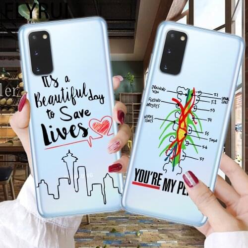 Greys Anatomy You Are My Person Phone Case For Samsung S9 S10 S20 S21 FE Plus Ultra S10E Note 10 20 Lite Pro Transparent Cover