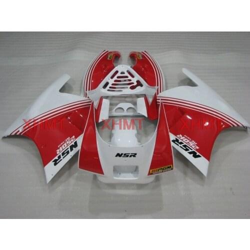For Honda NSR250R 1988 - 1989 Full Body Kits NSR250R 1989 Plastic Fairings NSR250R 1989 White Red Abs Fairing