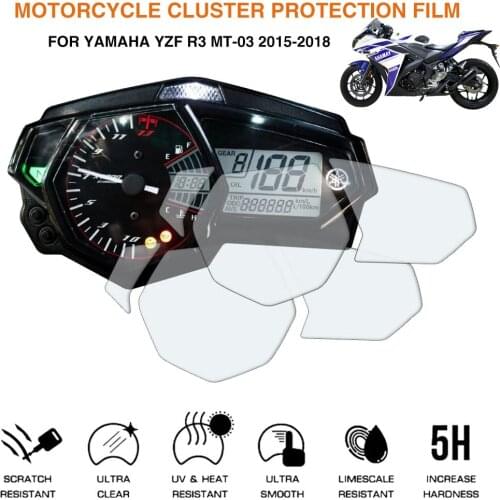 For Yamaha YZF R3 MT-03 MT03 Instrument Protective Film Instrument Mirror Anti-scratch Protective Film HD Film