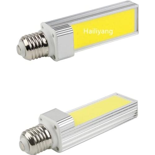 7W 9W 12W Light High power Horizontal plug lampada G24 G23 E27 White LED Bulb Table lustre lamp COB AC85-265V Free shipping