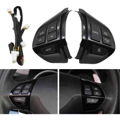 Piano black Bluetooth Phone Cruise Control steering wheel switch buttons For Mitsubishi Pajero/Montero Sport(KH) 2008-2015
