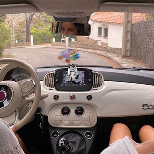 Cat Car Hanging Ornament with Colorful Balloon Car Hanging Ornament Car InteriorDecor