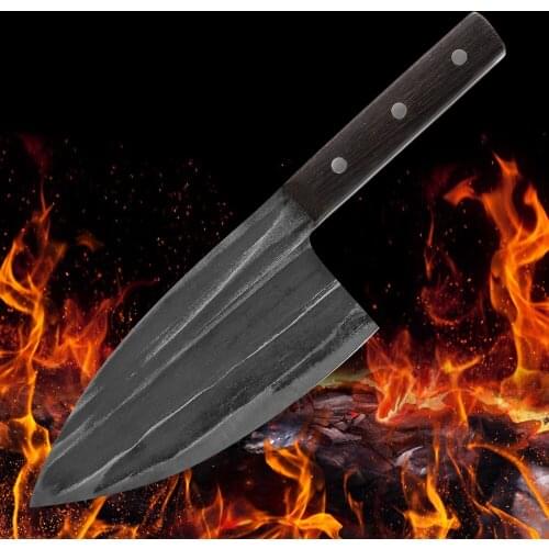 Forged slaughter boning knife handmade paring knife stainless steel pig cutting knife butcher cleaver outdoor camping knives