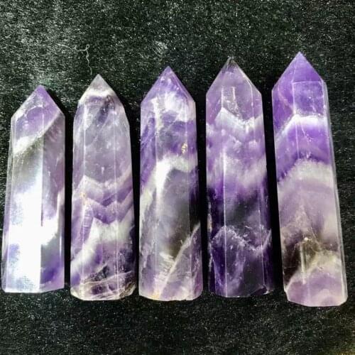 Beautiful Natural Dream Amethyst Point Quartz Crystal Reiki Healing Natural Stones And Minerals Geomancy Home Decoration Gift