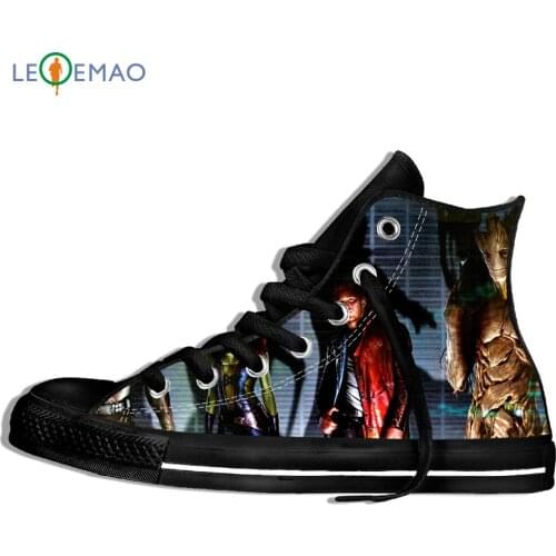 Custom Image Printing Sneakers Arrival Movie Guardian Of The Galaxy Color Printed Streetwear Unisex Canvas Custom Walking Shoes