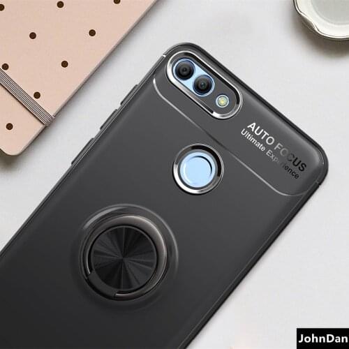 For Huawei Honor Y7 Y6 Y5 Prime Pro Y9 2019 2018 Magnet Car Ring Silicone Case For Huawei Y 9 7 5 6 Prime Pro 2018 2019 Cover