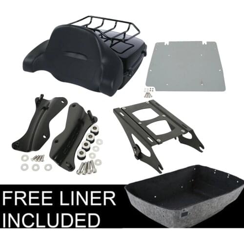Motorcycle Chopped Pack Trunk Backrest Rack For Harley Tour Pak Road King Road Glide Electra Glide 2014-2020