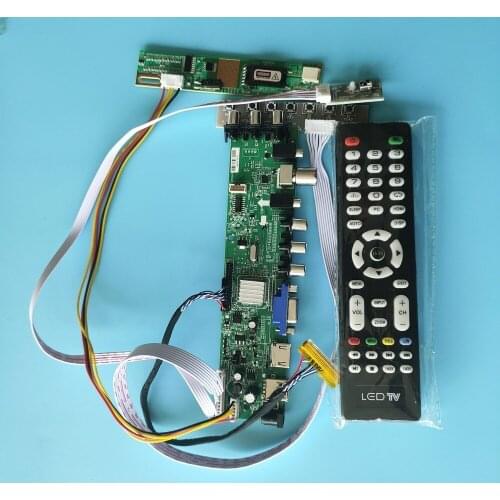 Kit For LP154WX4-TLC9/LP154WX4-TLCA 1 CCFL LCD Controller board TV VGA USB remote DVB-T2 DVB-T 1280X800 Digital HDMI Panel 30pin