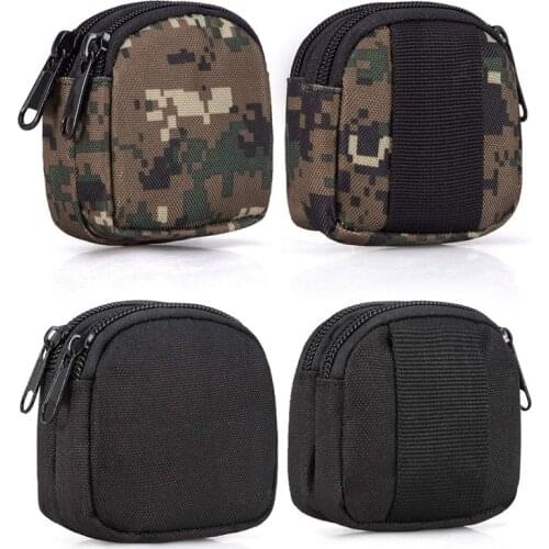 Small Outdoor Pouch,Mini Purse Organizer Army Molle Gear(Waterproof)(Dual Layer Pockets) Nylon EDC Utility Gadget Outdoor Waist