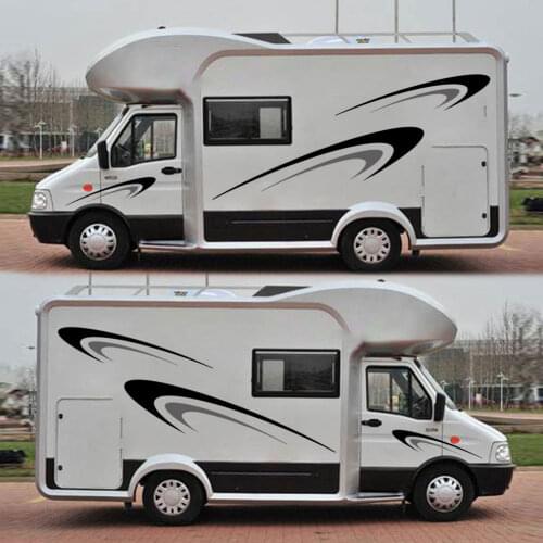 New RV Stripe Decoration Body Sticker Scratch Sticker Personality Modification Vinyl Decal Camper Caravan Door Pane Deca D-1202