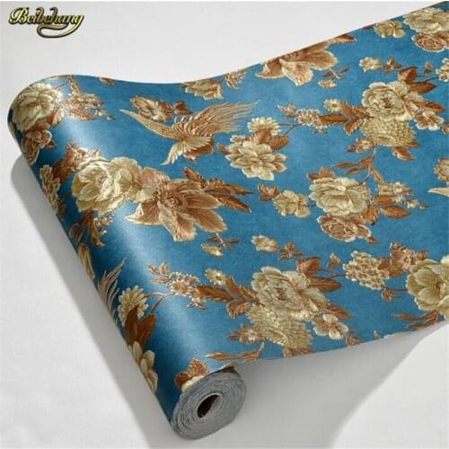 Beibehang American Village Wallpapers 3D Stereo Pastoral Birds Bedroom Living Room TV Background Voters papel de parede