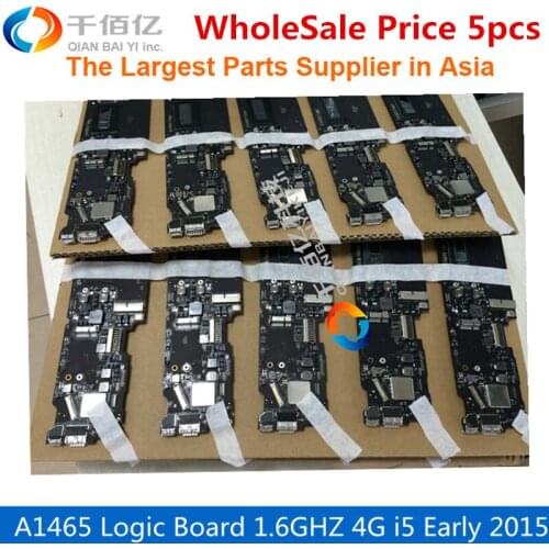 Wholesale Price 5pcs 820-00162-A Laptop Mother board A1465 Logic Board 1.6GHZ 4G i5-5250U Early 2015 For MacBook Air 11