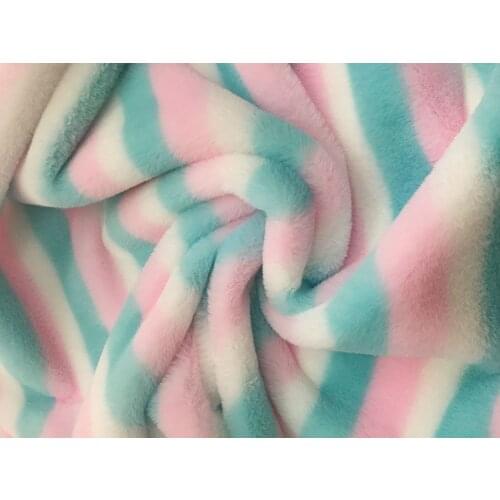 Striped imitation Rex Rabbit Fur grass plush fabric counter display background cloth curtain pillow tablecloth sofa materials