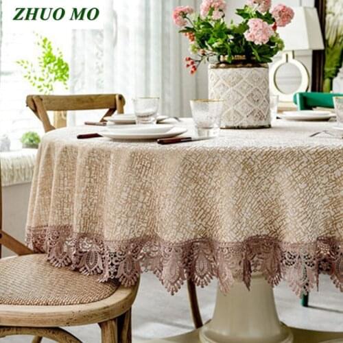 Luxury round tablecloth hotel wedding decoration cover birthday party kitchen accessories Dinning Table Cloth Home decoration