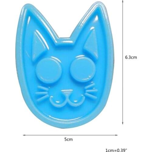 DIY Craft Epoxy Resin Mold Super Glossy Self-defense Cat Keychain Silicone Mould N0HE