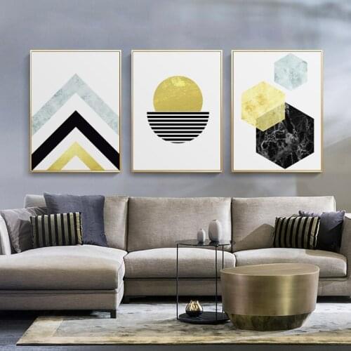 Nordic Abstract Geometric Marble Texture Canvas Painting Poster And Print Wall Art Picture Living Room Bedroom Modern Decoration