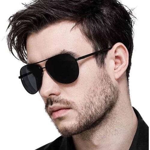 FEISHINI White UV Protection Women Sun Glasses Pilot Clear Polaroid Lens Vintage Polarized Sunglasses Men Brand Designer
