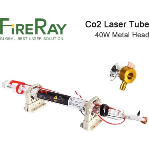 Fireray 40W Co2 Metal Head Glass Laser Tube 720mm Glass Laser Lamp for Co2 Laser Cutting and Engraving Machine