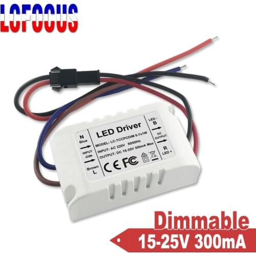 Dimming LED Driver 5-7x1W 5 6 7 W Watt Plastic Case Dimmable Power Supply Lighting Transformers For 5W 6W 7W Spotlight Bulb Lamp