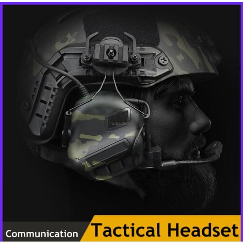 Tactical Headset with Fast Helmet Hunting Airsoft Headphones with Communication Military Accessories Shooting Army Cs Headsets