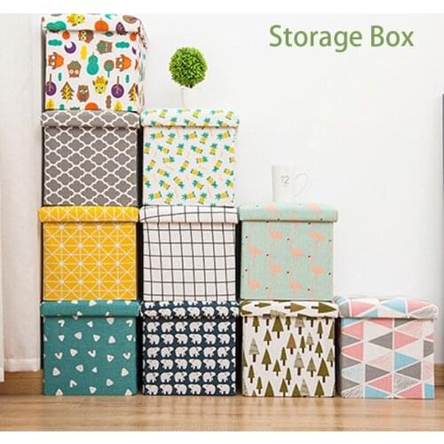 Fabric Pet Toy Storage Box Folding Storage Stool Storage Stool Multifunctional Square Sofa Shoe Changing Stool Closet Organizer