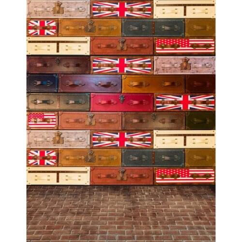 TR-Brown Book Trunk Vinyl Backdrops for Photography Brick Floor Baby Photo Booth Props Digital Backgrounds for Photo Studio