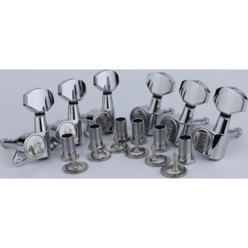 Wilkinson WJN-07 Gear ratio 1:19 Chrome Silvery Guitar Tuners Guitar Tuning Keys Pegs Machine Heads
