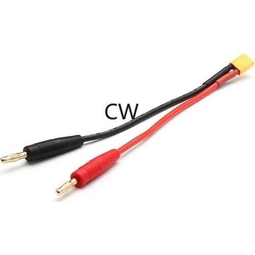 XT30 Connector to Banana Plug 4mm Battery Connectors Charging Cable 12CM