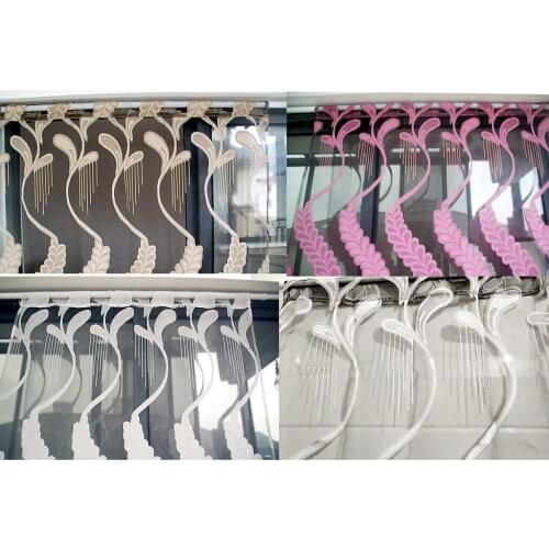 Bedroom Curtains Living Room Modern Curtains For Kitchen Floral Print See Through Window Curtains Fabric Tulle Sheer Curtain #P2