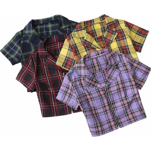 European and American womens purple plaid v-neck jacket irregular skirt casual suit womens tide dltz224