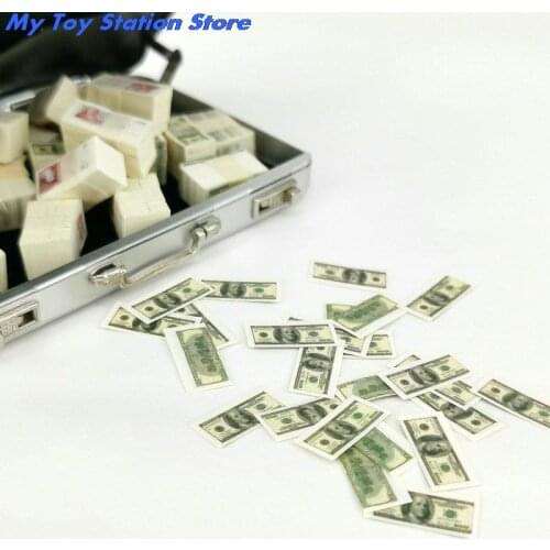 1/12 Scale A bundle Miniature Play Money Us $100 / $1Banknotes for 1/12 Doll House Accessories