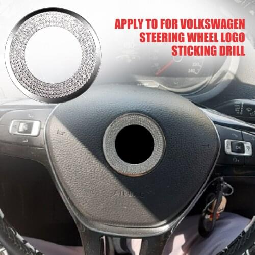 1 Pcs Car Steering Wheel Diamond Stickers Car Interior Paste Drill Steering Wheel Decoration Car Interior Diamond Stickers New