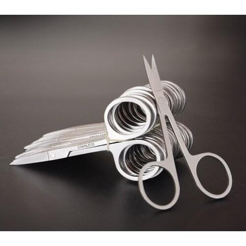1Pc Stainless Steel Nail Art Decor Tools Curved Blades Scissors Nail Scissors For Dead Skin Pusher Remover #1093