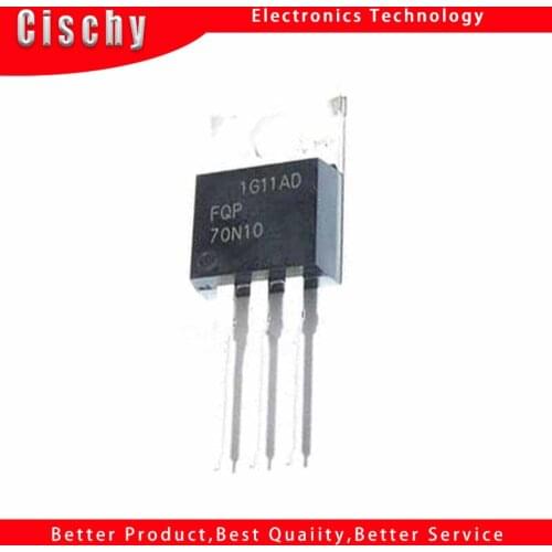 5pcs/lot FQP70N10 70N10 TO-220 70A 100V