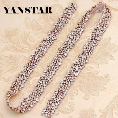 5 YARDS Rhinestones Trimming For Wedding Sash DIY 3CM Iron On Silver Bridal Beaded Crystal RhinestoneTrim for Wedding Belt YS880